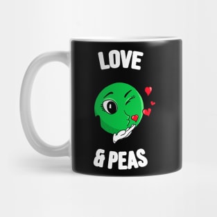Love & Peas Funny Pea Love Pun Vegetable Mug